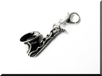METALOWA ZAWIESZKA CHARMS INSTRUMENTY SAKSOFON 02