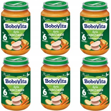 BOBOVITA OBIADEK DLA NIEMOWLĄT DYNIA Z KURCZAKIEM ZIEMNIACZKAMI PO 6M 190G