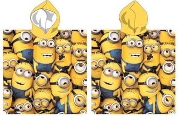 RĘCZNIK Z KAPTUREM PONCZO MINIONKI PONCHO 55x110