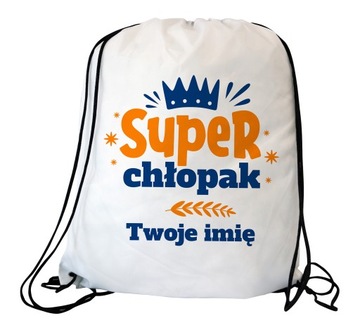 Worek na buty plecak DZIEŃ CHŁOPAKA z IMIENIEM