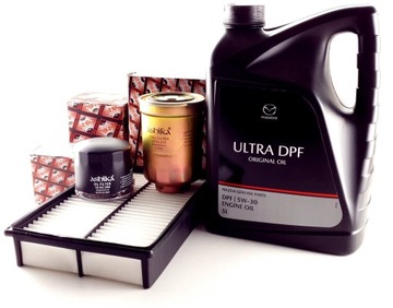 3 FILTRY + 5L OLEJU 5W30 ORYGINAŁ MAZDA 5 CR 2.0DI