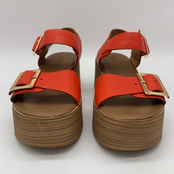 Buty damskie sandały na platformie koturnie skórzane INUOVO GRANDINE r. 35