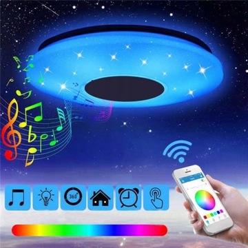 Светодиодный потолочный светильник RGB, Bluetooth SPEAKER 60 Вт, ДИСТАНЦИОННЫЙ