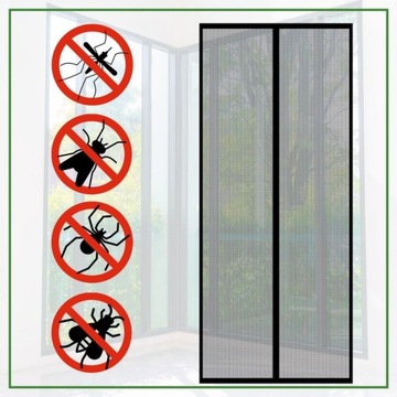 MOSKITIERA NA DRZWI SIATKA Z MAGNESAMI 210x100