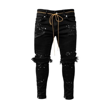 Ripped Hole Jeans for Men Hip Hop Cargo Pant Distr