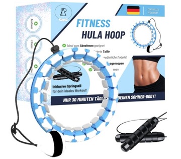 HULA HOP DO ODCHUDZANIA W ZESTAWIE ZE SKAKANKĄ - WYPUSTKI MASUJĄCE