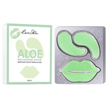Love Skin Relaxing Pack maseczka na usta + płatki pod oczy Aloe 5szt. P1