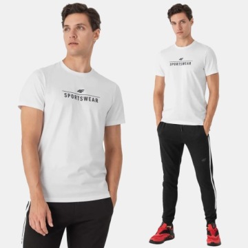 KOSZULKA MĘSKA 4F T-SHIRT BAWEŁNIANY SPORTOWY NA CO DZIEŃ SS23M539