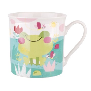 KUBEK PORCELANOWY ZWIERZAKI KOLOROWA ŻABA 250 ML