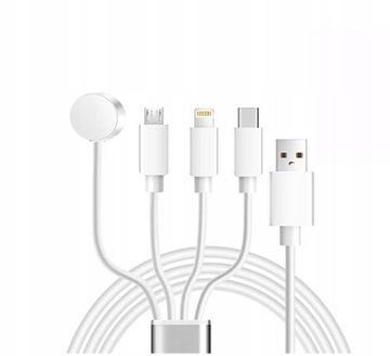 USB KABEL 4W1 ŁADOWARKA DO IPHONE IWATCH I ANDROID