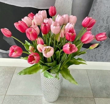 Букет из силиконовых тюльпанов типа ЖИВОЙ