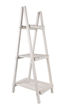POLSKI DREWNIANY REGAŁ DRABINKA BIAŁY 114 cm