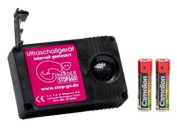 SILNY ODSTRASZACZ KUNY ultradzwiękowy na baterię STOP&GO, SKUTECZNY NA KUNĘ