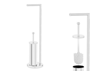 ОТДЕЛЬНО СТОЯЩИЙ НАПОЛЬНЫЙ ДЕРЖАТЕЛЬ ДЛЯ ТУАЛЕТНОЙ БУМАГИ СО ЩЕТКОЙ ДЛЯ ТУАЛЕТА