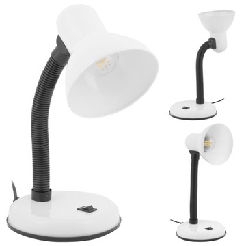 LAMPKA BIURKOWA LED Biała Regulowana Szkolna