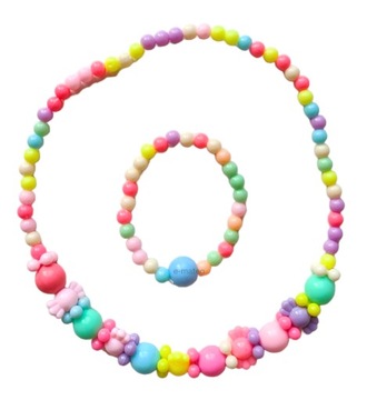 КОМПЛЕКТ УКРАШЕНИЙ ДЛЯ ДЕТЕЙ, ДЕВОЧЕК, ОЖЕРЕЛЬЕ, БРАСЛЕТ