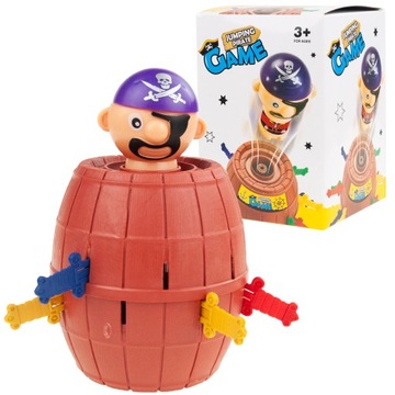 GRA SZALONY PIRAT ZRĘCZNOŚCIOWA BECZKA PIRACKA UKŁUJ PIRATA WYSKAKUJE