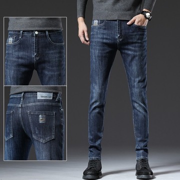 Spodnie jeansowe Slim z małą nogawką na wiosnę i jesień