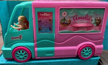 RÓŻOWE AUTO LODZIARNIA Z LALKĄ JAK BARBIE