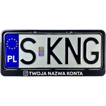 Ramka INSTAGRAM pod tablicę rejestracyjną do USA JDM skrócona mała krótka