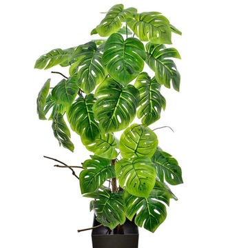 МОНСТЕРА РОДОДЕНДРОН ИСКУССТВЕННЫЕ ЦВЕТЫ ЦВЕТОЧНЫЙ ГОРШОК КОМПОЗИЦИЯ ЛИСТЬЯ ПОДАРОК