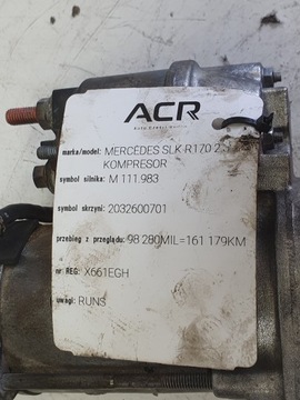 MERCEDES SLK 2.3 K STARTÉR A0051513601