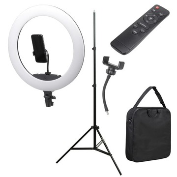 LAMPA PIERŚCIENIOWA RING LED 65W STATYW MAKIJAŻ