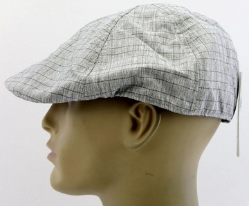 VAN HEUSEN Elegancki Kaszkiet męski 58-59cm Kratka