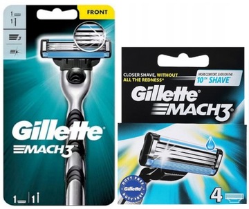 Zestaw Gillette Mach3 Maszynka Do Golenia + 5 Wkładów Wymiennych