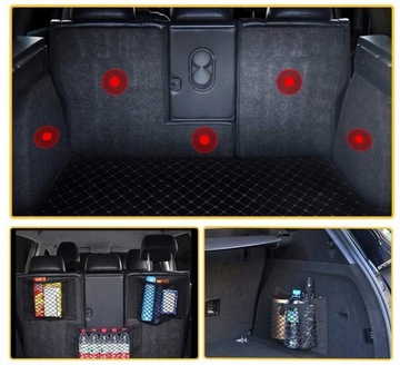 ORGANIZER TORBA SIATKA MOCNA NA RZEP DO BAGAŻNIKA AUTA SAMOCHODU 30x25