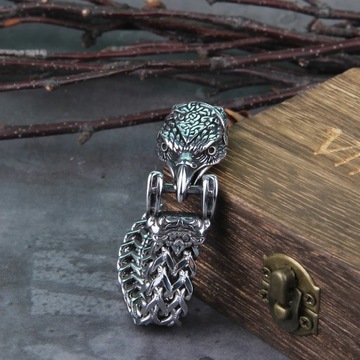 Мужской стальной браслет викинги викинг орл элегантный