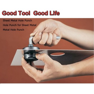 Пробойник для листового металла Прочный, простой в использовании пробойник для отверстий определенного диаметра.