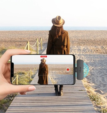 FIFINE M6 MIKROFON KRAWATOWY BEZPRZEWODOWY 2.4 GHZ DO TELEFONU APARATU