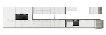 BIANCA IX белый глянцевый комплект кухонной мебели