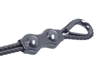 Двойной седельный зажим из нержавеющей стали, 4 мм.