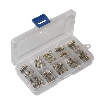 Zestaw bezpieczników szklanych 0,2A - 20A 5x20mm MIX 100szt.