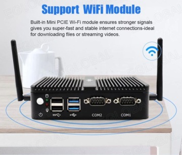 Промышленный мини-ПК Intel WiFi HDMI VGA 2xRJ45 RS