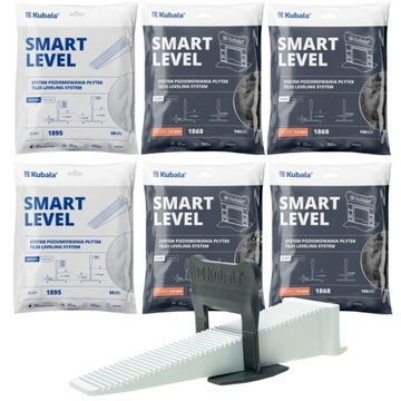 KUBALA SMART LEVEL POZIOMOWANIA PŁYTEK KLINY 100 + KLIPSY 1,5MM 400 SZTUK