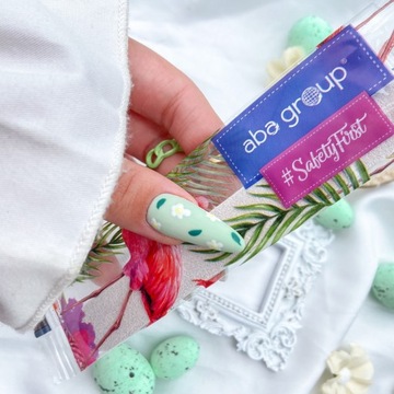 10 пилочек для ногтей 100/180 Aba Łódź Flamingo