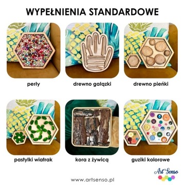 Ścieżka sensoryczna duża naturalna Montessori kwadrat integracja terapia