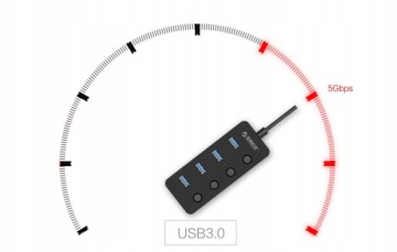 АДАПТЕР-концентратор ORICO РАЗДЕЛИТЕЛЬ USB НА 4X USB-A 3.0 С 4 ПЕРЕКЛЮЧАТЕЛЯМИ