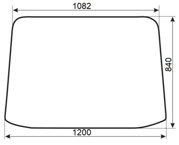 Szyba tylna Belarus MTZ-82 No Drawinos 80-6700 Type 3