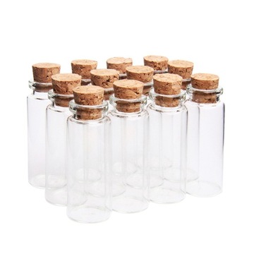 20 SZTUK 12 ml Przezroczyste Butelki Życzeń Mini Szkło