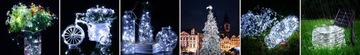 СОЛНЕЧНАЯ САДОВАЯ ГИРЛЯНДНАЯ ЛАМПА 200 LED COLD 22м