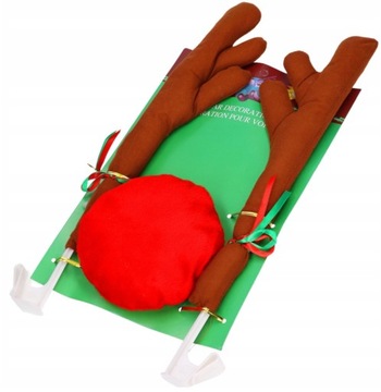 Świąteczna Dekoracja na Samochód ROGI NOS RENIFERA Ozdoba Boże Narodzenie