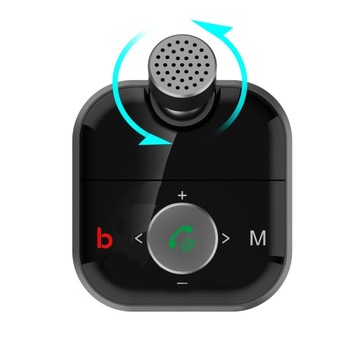 TRANSMITER BLUETOOTH AUDIO FM MP3 SZYBKA ŁADOWARKA USB SD LCD QC3.0 RGB