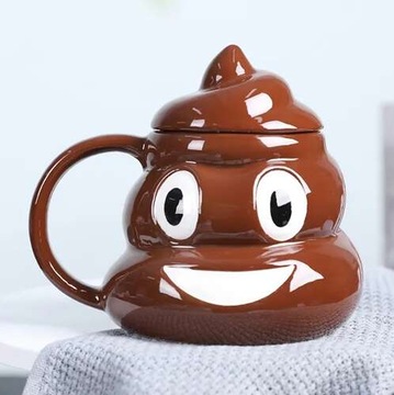 POOP MUG EMOTE ПОДАРОК ​​ДЛЯ ОРИГИНАЛОВ + КРЫШКА ДЛЯ ЕГО ПАРНЯ