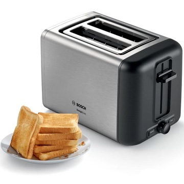 Тостер Bosch TAT3P420, 970 Вт, 2 тоста, размораживание тостера, нагреватель
