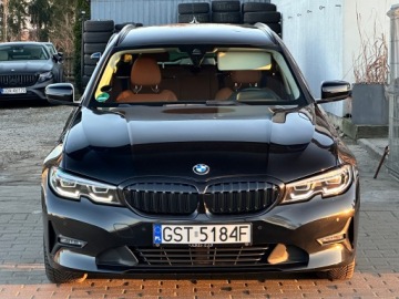 BMW Seria 3 G20-G21 Touring 2.0 320d 190KM 2021 BMW 3er G21 190 KM Automat SportLine Shadow Line / Virtual / BEZWYPADKOWY, zdjęcie 1