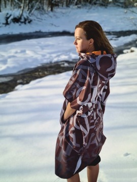 Пончо для моржа, капюшон из микрофибры для моржа.